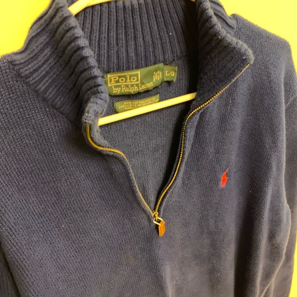 Polo Ralph Lauren quarter-zip blue sweater - Large - Picture 3 of 8